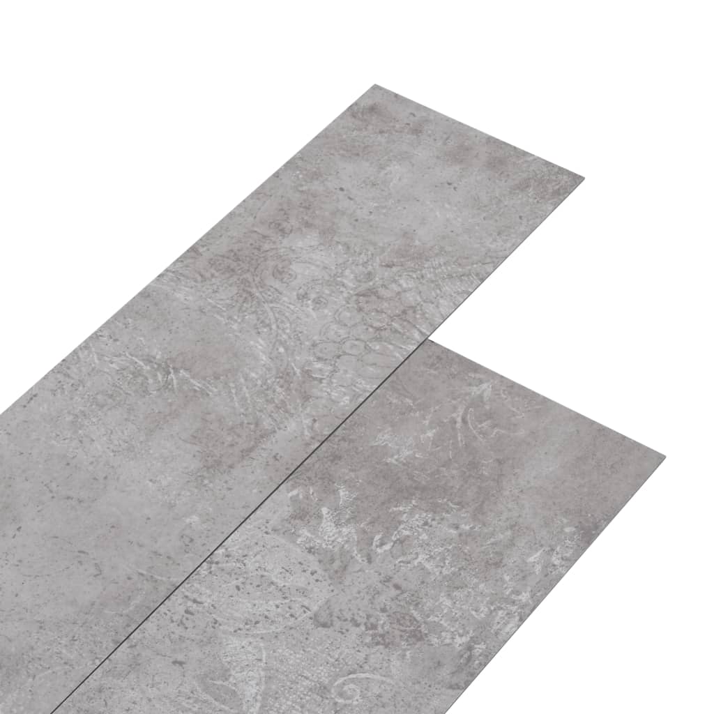 Listoni Autoadesivi in PVC 5,21 m² 2 mm Grigio Terra 330194