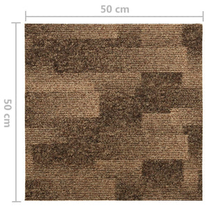 Quadrotte di Moquette 20 pz 5 m² Marroni