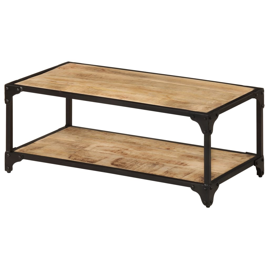 Tavolino da Salotto 90x45x35 cm in Legno di Mango Grezzo cod mxl 16181