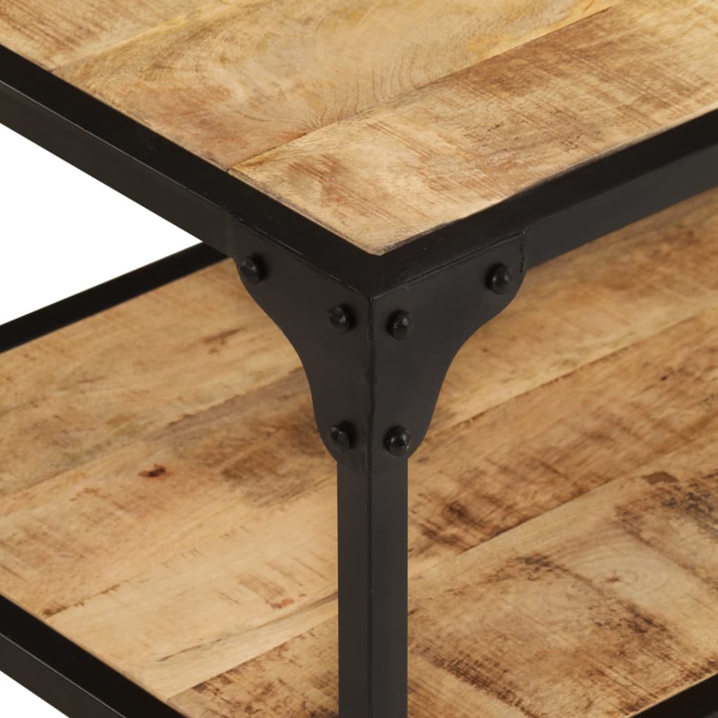 Tavolino da Salotto 90x45x35 cm in Legno di Mango Grezzo 328265