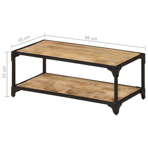 Tavolino da Salotto 90x45x35 cm in Legno di Mango Grezzo 328265