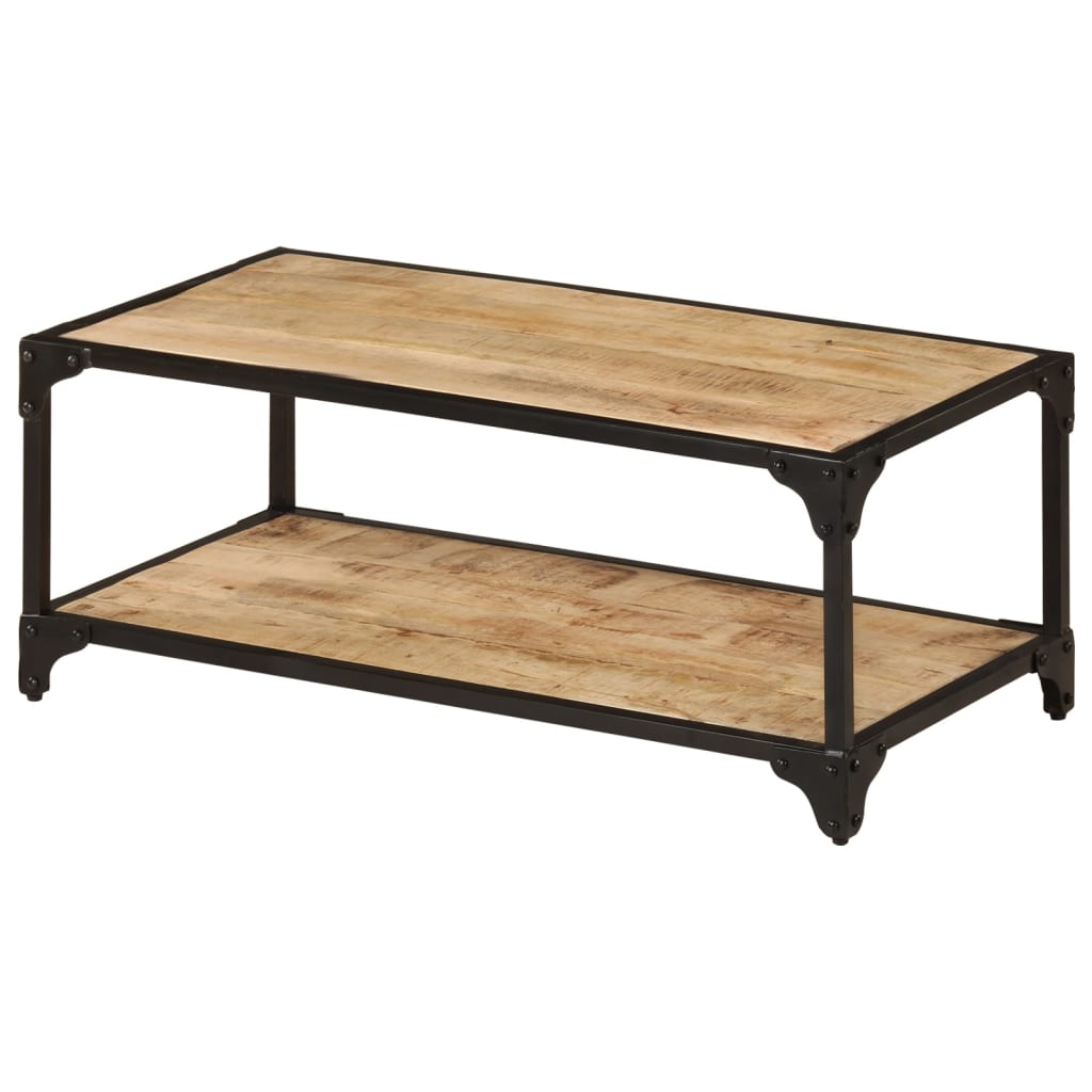 Tavolino da Salotto 90x45x35 cm in Legno di Mango Grezzo cod mxl 16181