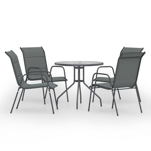 Set da Pranzo da Giardino 5 pz in Acciaio Antracite 3072523