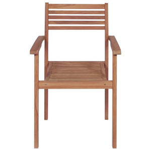 Sedie da Giardino Impilabili con Cuscini 6 pz Massello di Teak 3072598