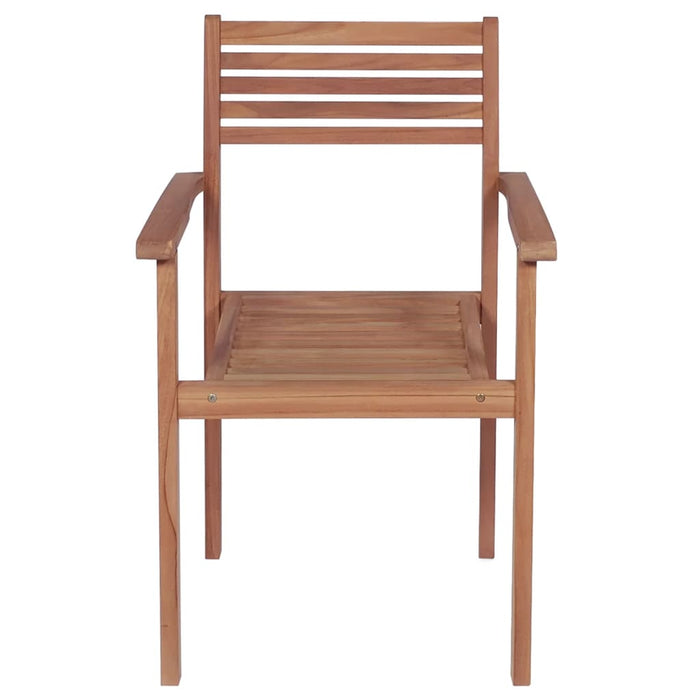 Sedie da Giardino Impilabili 8 pz con Cuscini Massello di Teak cod mxl 67221