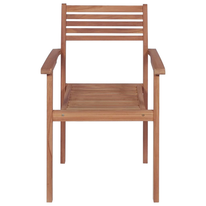 Sedie da Giardino Impilabili 8 pz con Cuscini Massello di Teak cod mxl 75168