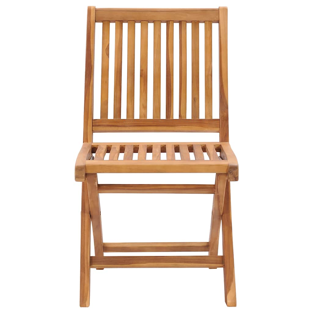 Sedie da Giardino Pieghevoli con Cuscini 4 pz Massello di Teak 3072809