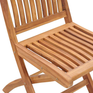 Sedie da Giardino Pieghevoli con Cuscini 4 pz Massello di Teak 3072815