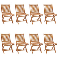 Sedie da Giardino Pieghevoli con Cuscini 8 pz Massello di Teak cod mxl 72197