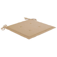 Sedie da Giardino con Cuscini Beige 8 pz in Massello di Teak 3072892