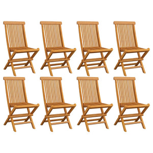 Sedie da Giardino Pieghevoli 8 pz in Legno Massello di Teak cod mxl 48150