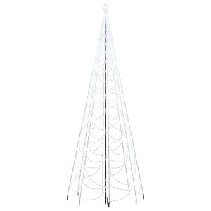 Albero di Natale con Palo in Metallo 1400 LED Bianco Freddo 5 m cod mxl 6159