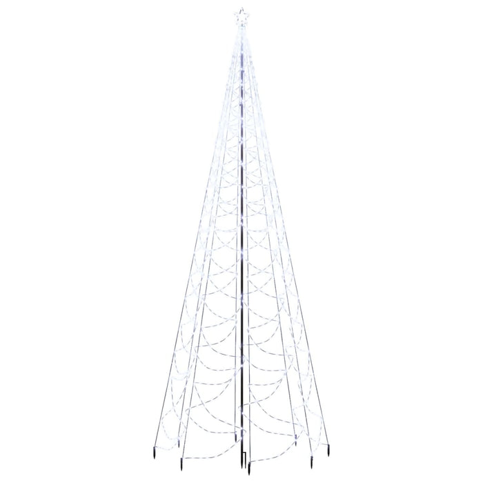 Albero di Natale con Palo in Metallo 1400 LED Bianco Freddo 5 m cod mxl 6159