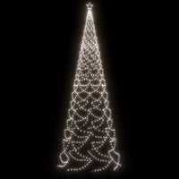 Albero di Natale con Palo in Metallo 1400 LED Bianco Freddo 5 m cod mxl 6159