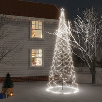 Albero di Natale con Palo in Metallo 1400 LED Bianco Freddo 5 m cod mxl 6159