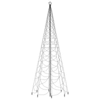 Albero di Natale con Palo in Metallo 1400 LED Blu 5 m