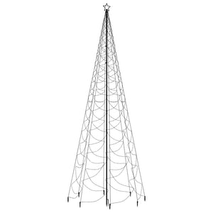 Albero di Natale con Palo in Metallo 1400 LED Blu 5 m