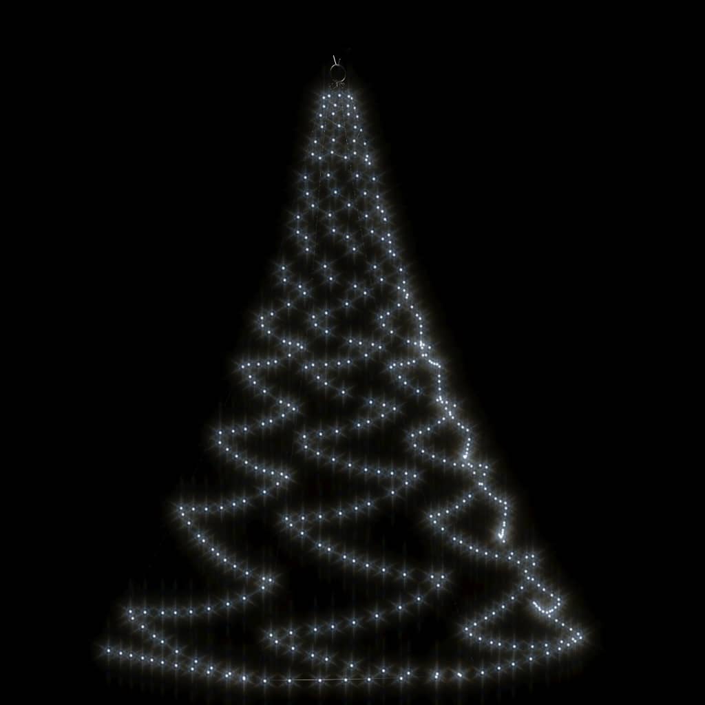 Albero da Parete con Gancio Metallico 260 LED Bianco Freddo 3 m 328641