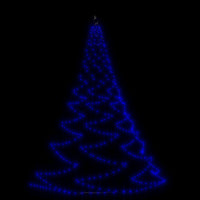 Albero Parete Gancio Metallico 260 LED Blu 3 m Interno Esterno cod 10311