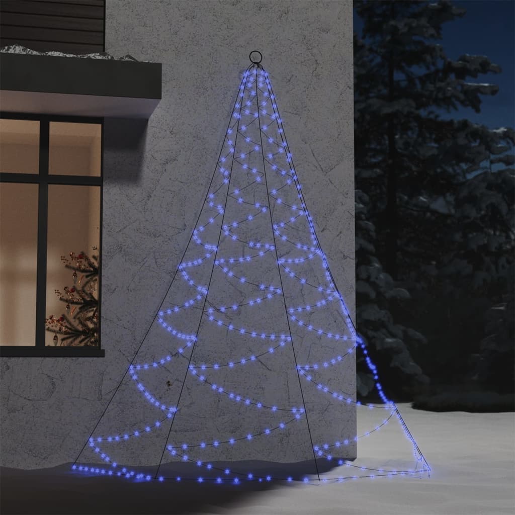 Albero Parete Gancio Metallico 260 LED Blu 3 m Interno Esterno cod 10311