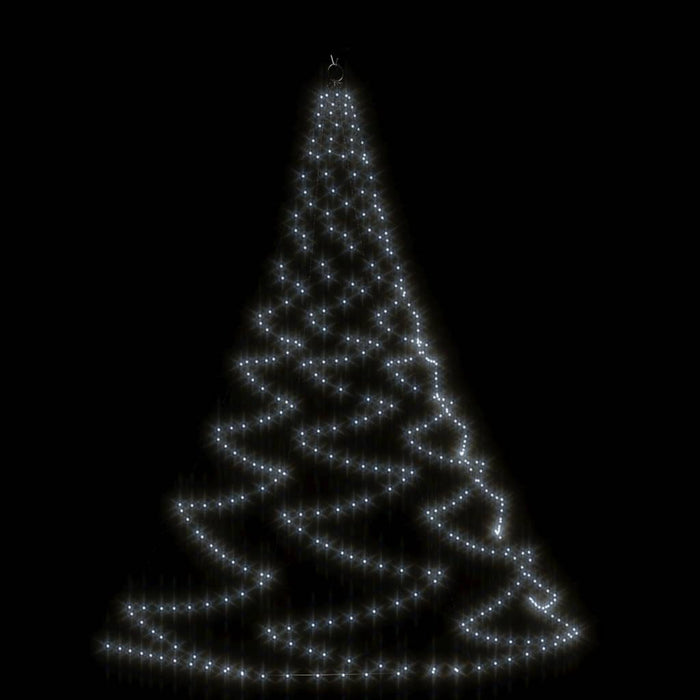 Albero da Parete con Gancio Metallico 720 LED Bianco Freddo 5 m 328645