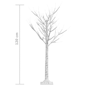 Albero Natale 120 LED 1,2 m Salice Blu Interno Esterno