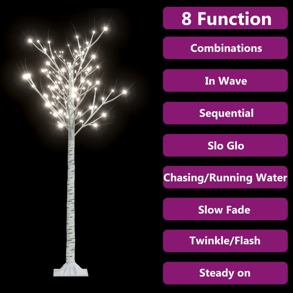 Albero Natale 140 LED 1,5m Salice Bianco Freddo Interno Esterno