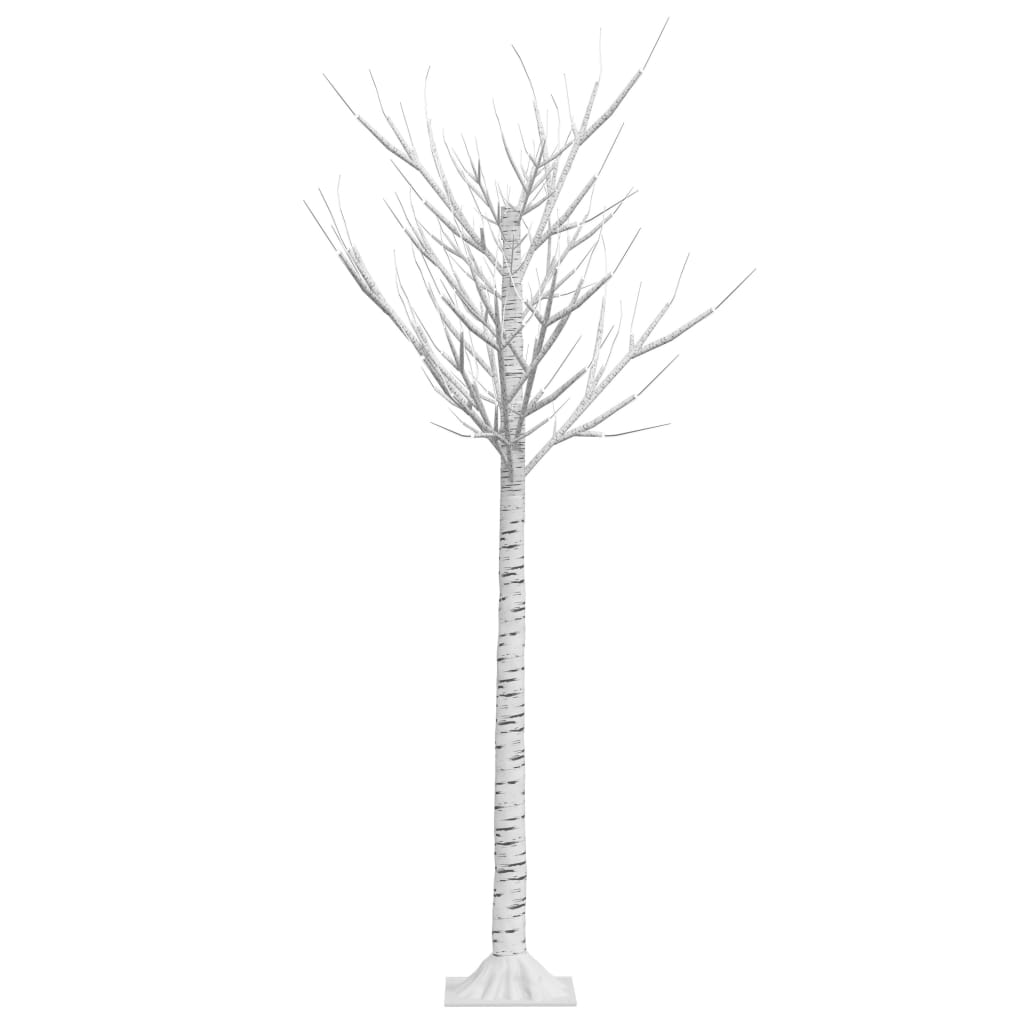 Albero Natale 140 LED 1,5m Salice Bianco Freddo Interno Esterno