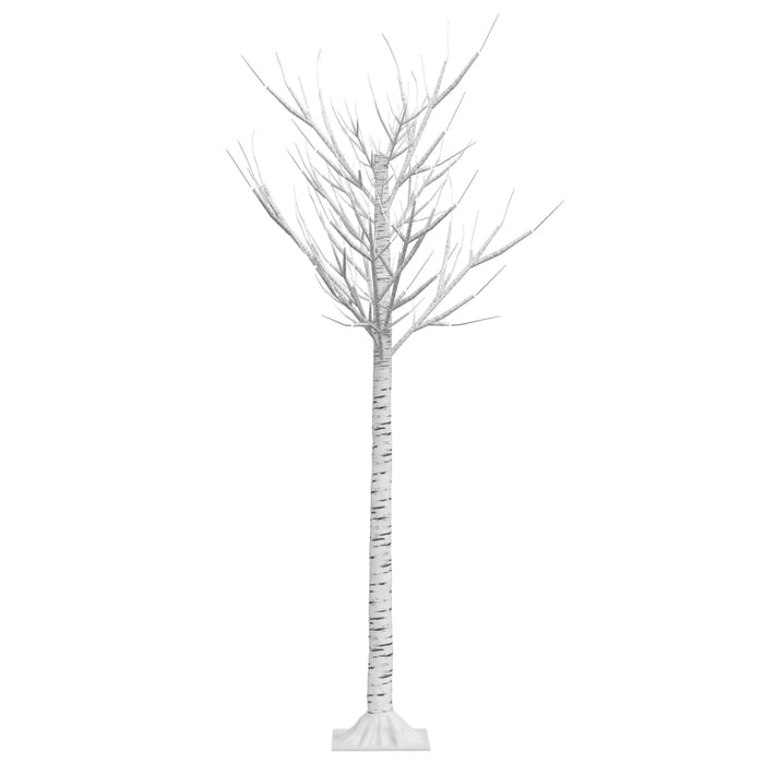 Albero Natale 140 LED 1,5m Salice Bianco Freddo Interno Esterno