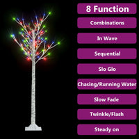 Albero Natale 140 LED 1,5m Salice Colorato Interno Esterno