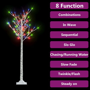 Albero Natale 140 LED 1,5m Salice Colorato Interno Esterno