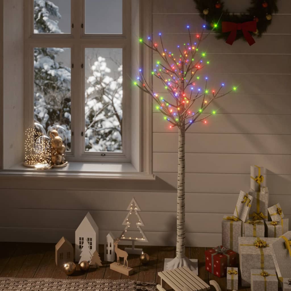 Albero Natale 140 LED 1,5m Salice Colorato Interno Esterno