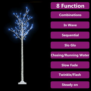 Albero Natale 180 LED 1,8m Salice Blu Interno Esterno