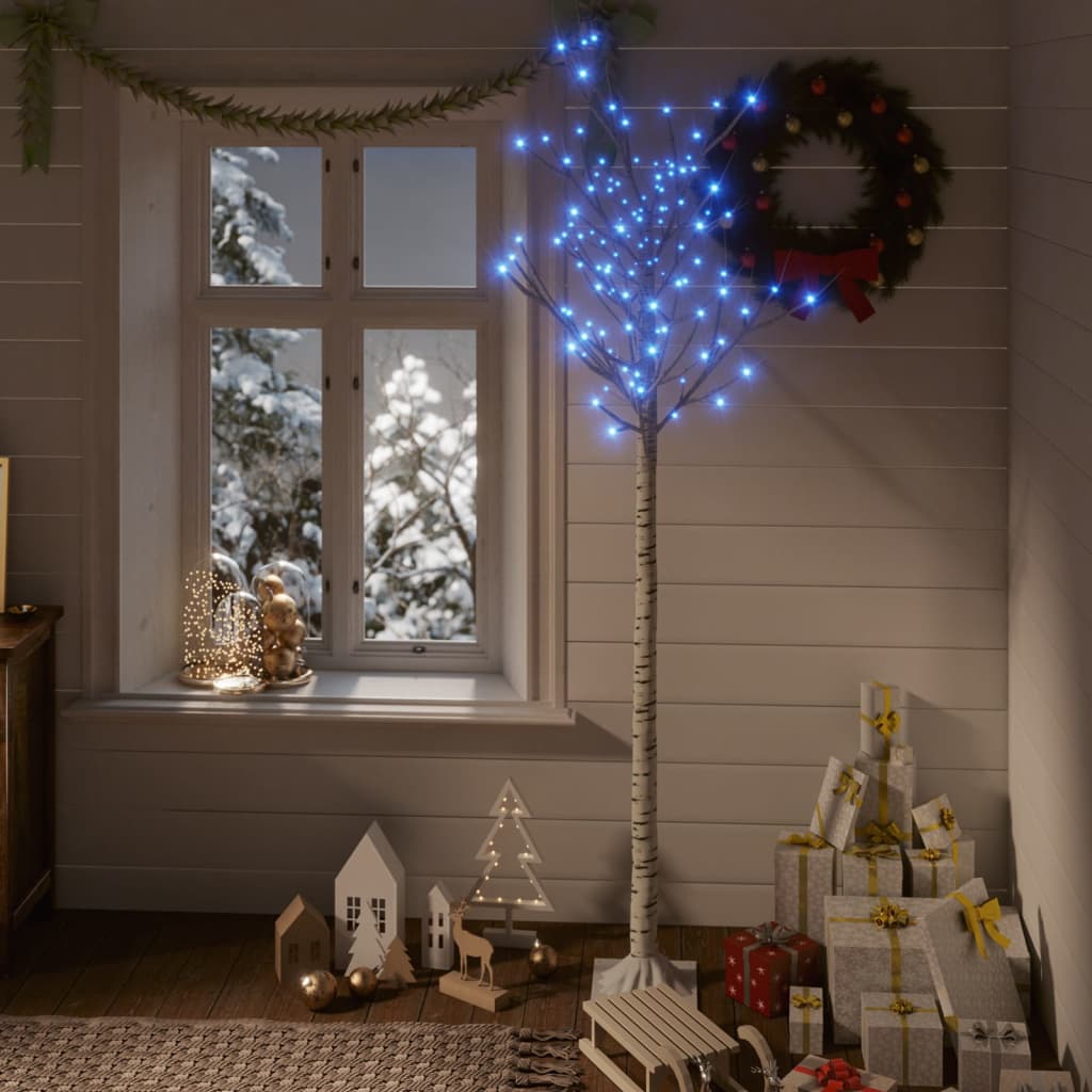 Albero Natale 180 LED 1,8m Salice Blu Interno Esterno