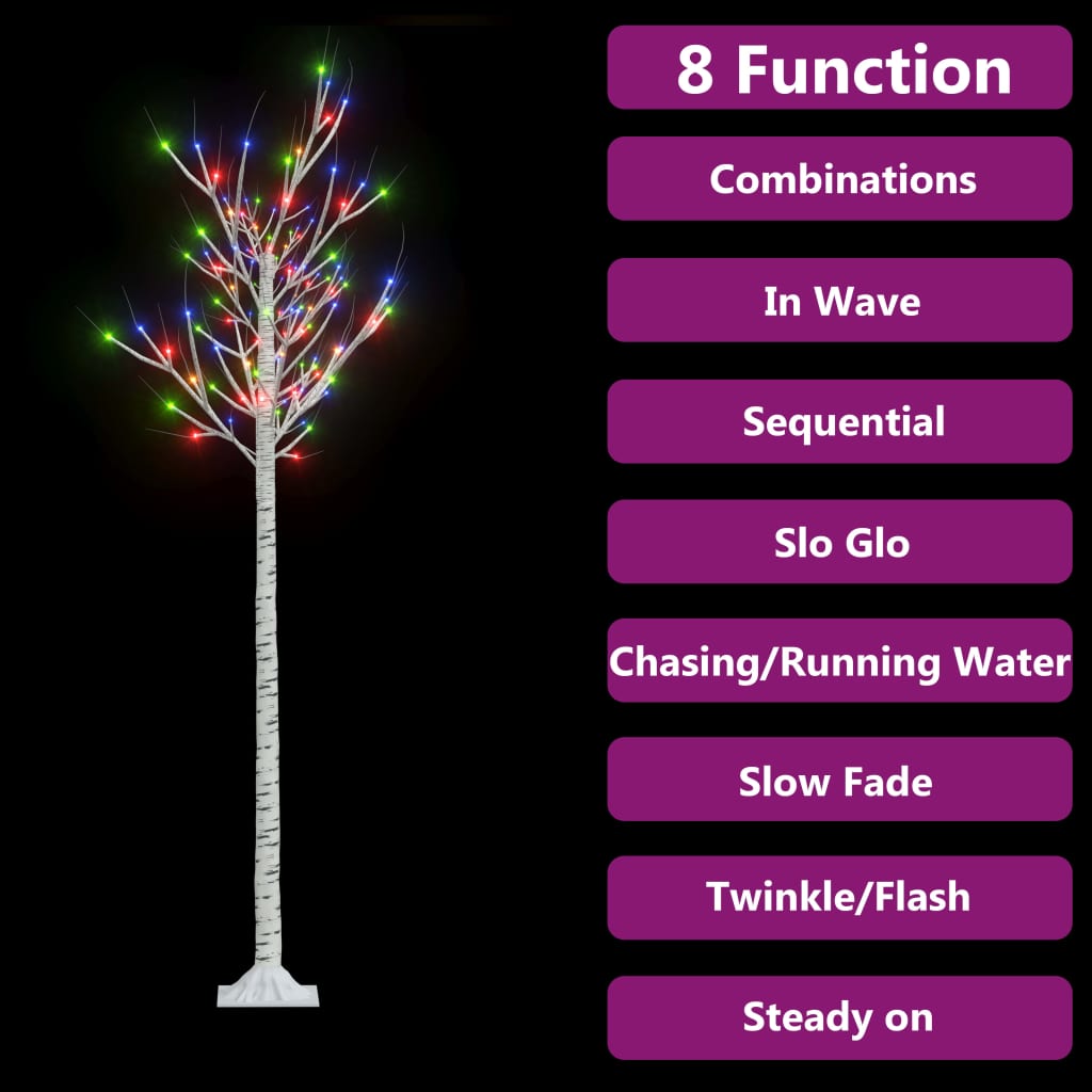 Albero Natale 180 LED 1,8m Salice Colorato Interno Esterno 328683