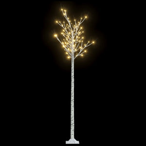 Albero Natale 200 LED 2,2 m Salice Bianco Caldo Interno Esterno