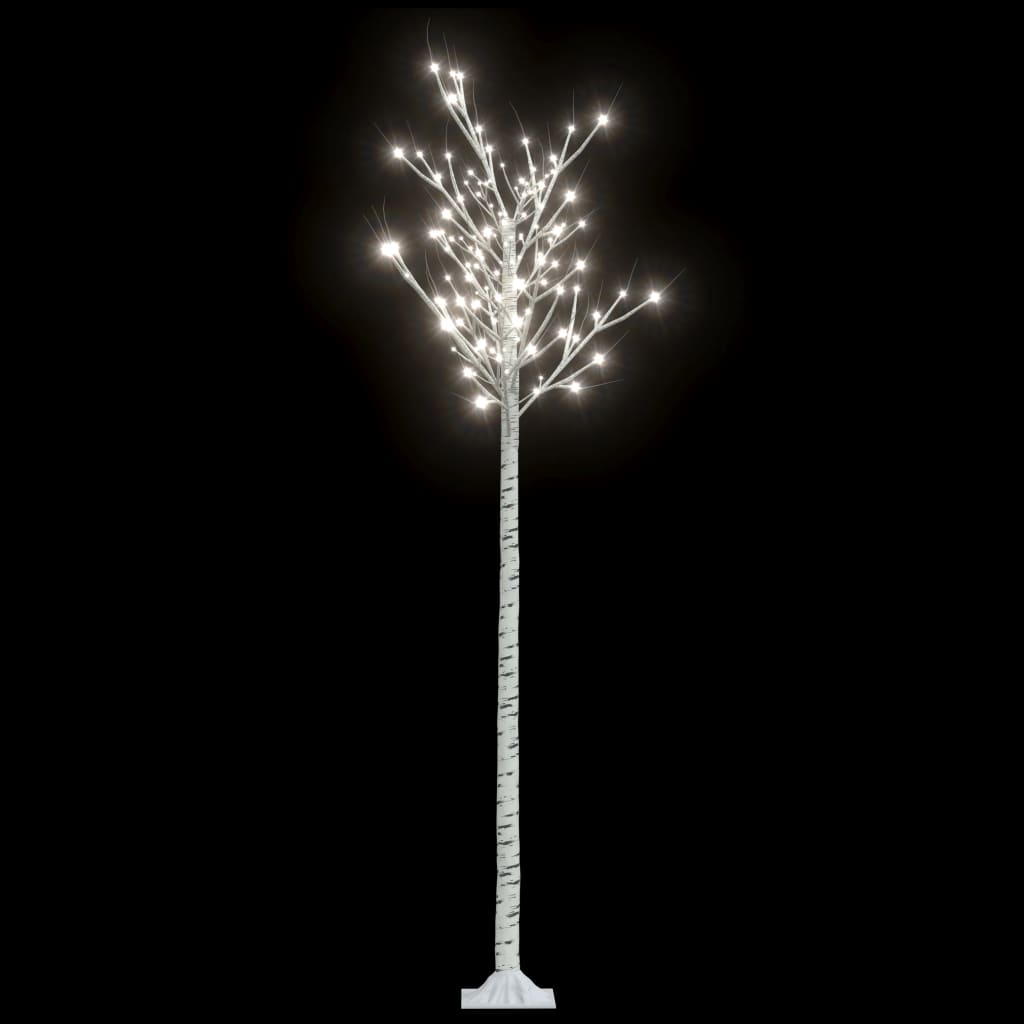 Albero Natale 200 LED 2,2m Salice Bianco Freddo Interno Esterno