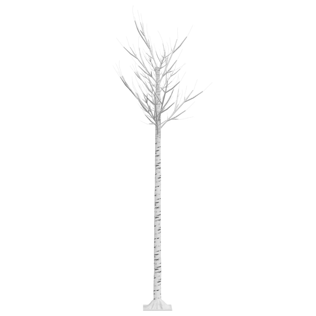 Albero Natale 200 LED 2,2m Salice Bianco Freddo Interno Esterno