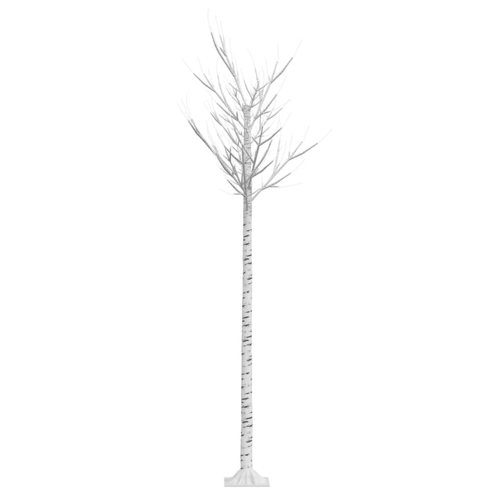 Albero Natale 200 LED 2,2m Salice Bianco Freddo Interno Esterno