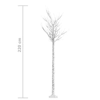 Albero Natale 200 LED 2,2m Salice Bianco Freddo Interno Esterno