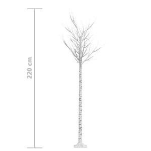 Albero Natale 200 LED 2,2m Salice Colorato Interno Esterno