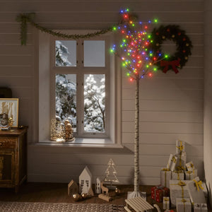 Albero Natale 200 LED 2,2m Salice Colorato Interno Esterno