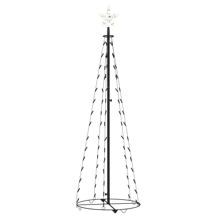 Albero di Natale a Cono con 70 LED Bianco Caldo 50x120 cm