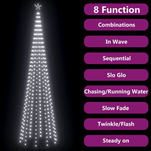 Albero di Natale a Cono con 752 LED Bianco Caldo 160x500 cm 328723