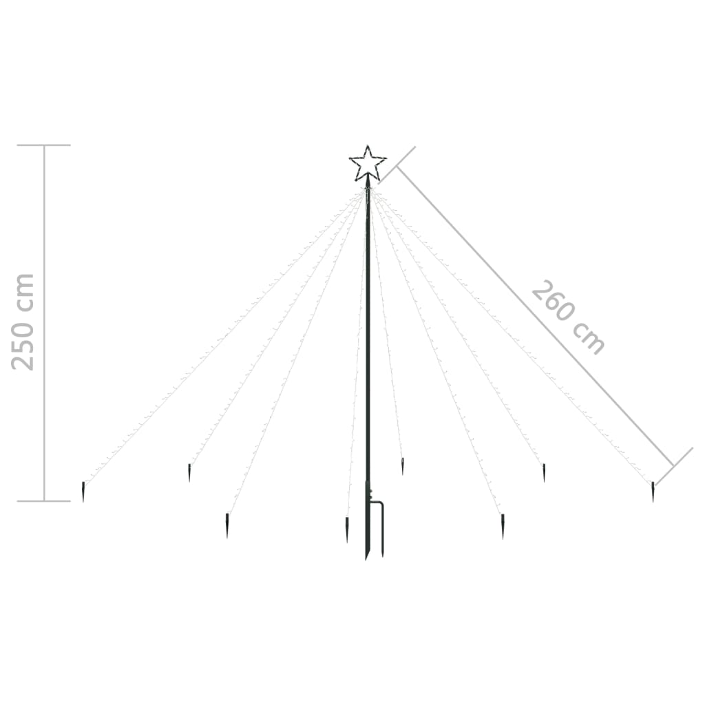 Albero di Natale Cascata Luci LED Interni Esterni 400 LED 2,5 m