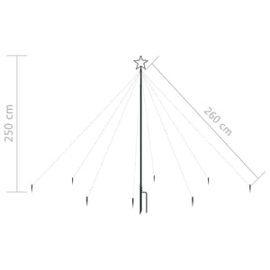 Albero di Natale Cascata Luci LED Interni Esterni 400 LED 2,5 m