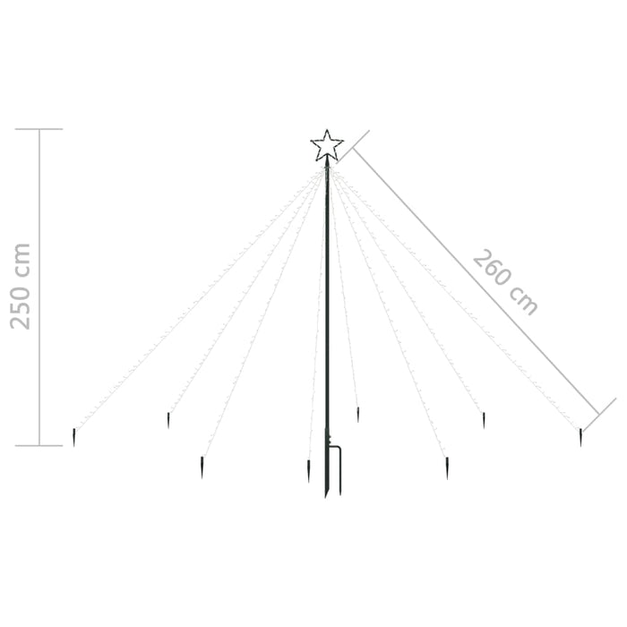 Albero di Natale Cascata Luci LED Interni Esterni 400 LED 2,5 m