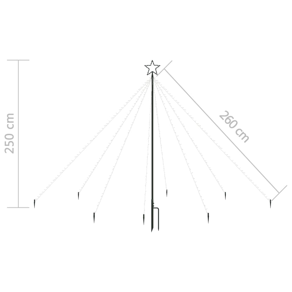 Luci per Albero di Natale Interni Esterni 400 LED Blu 2,5 m 328731