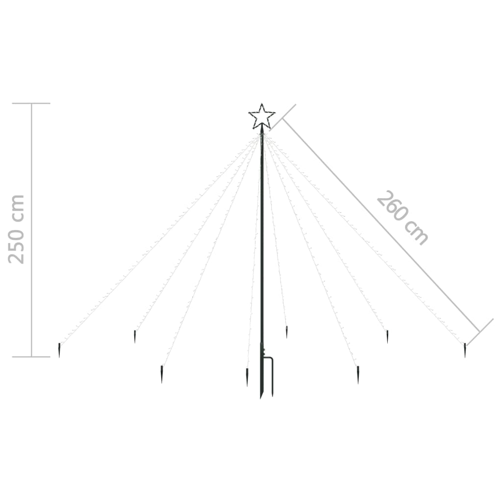 Luci per Albero di Natale Interni Esterni 400 LED Colorati 2,5m cod 11920