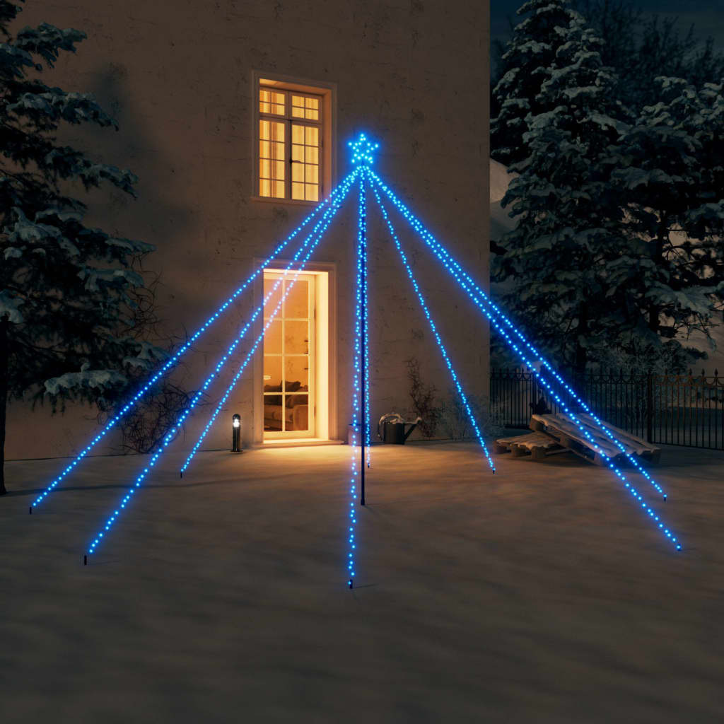 Luci per Albero Natale Interni Esterni 576 LED Blu 3,6 m cod mxl 18969